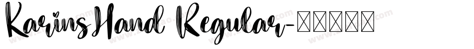 KarinsHand Regular字体转换